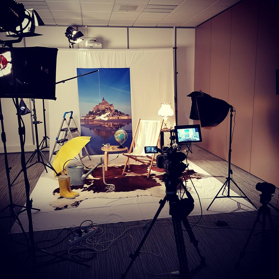 Salle modulée en studio vidéo