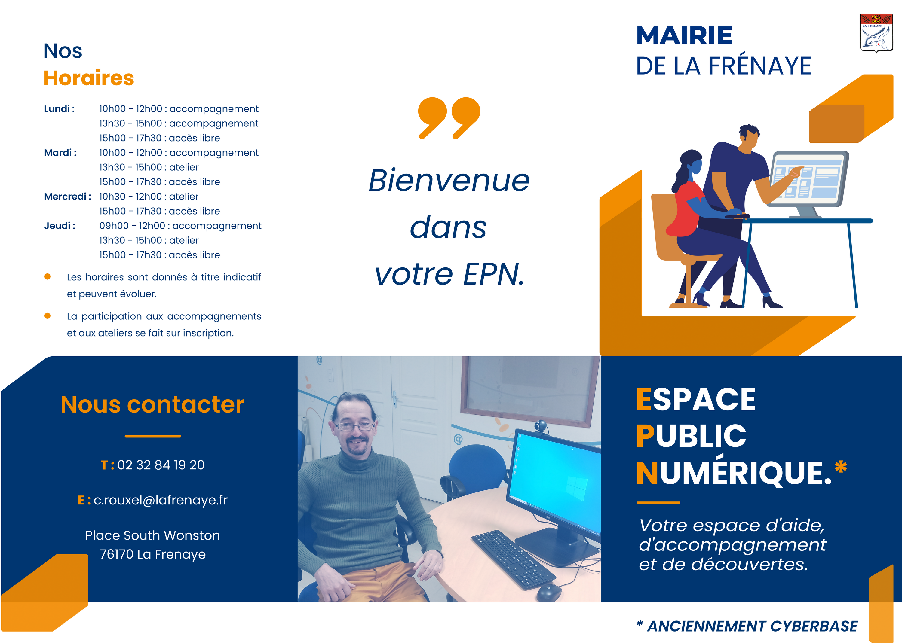 Brochure de présentation de l'EPN mentionnant les horaires