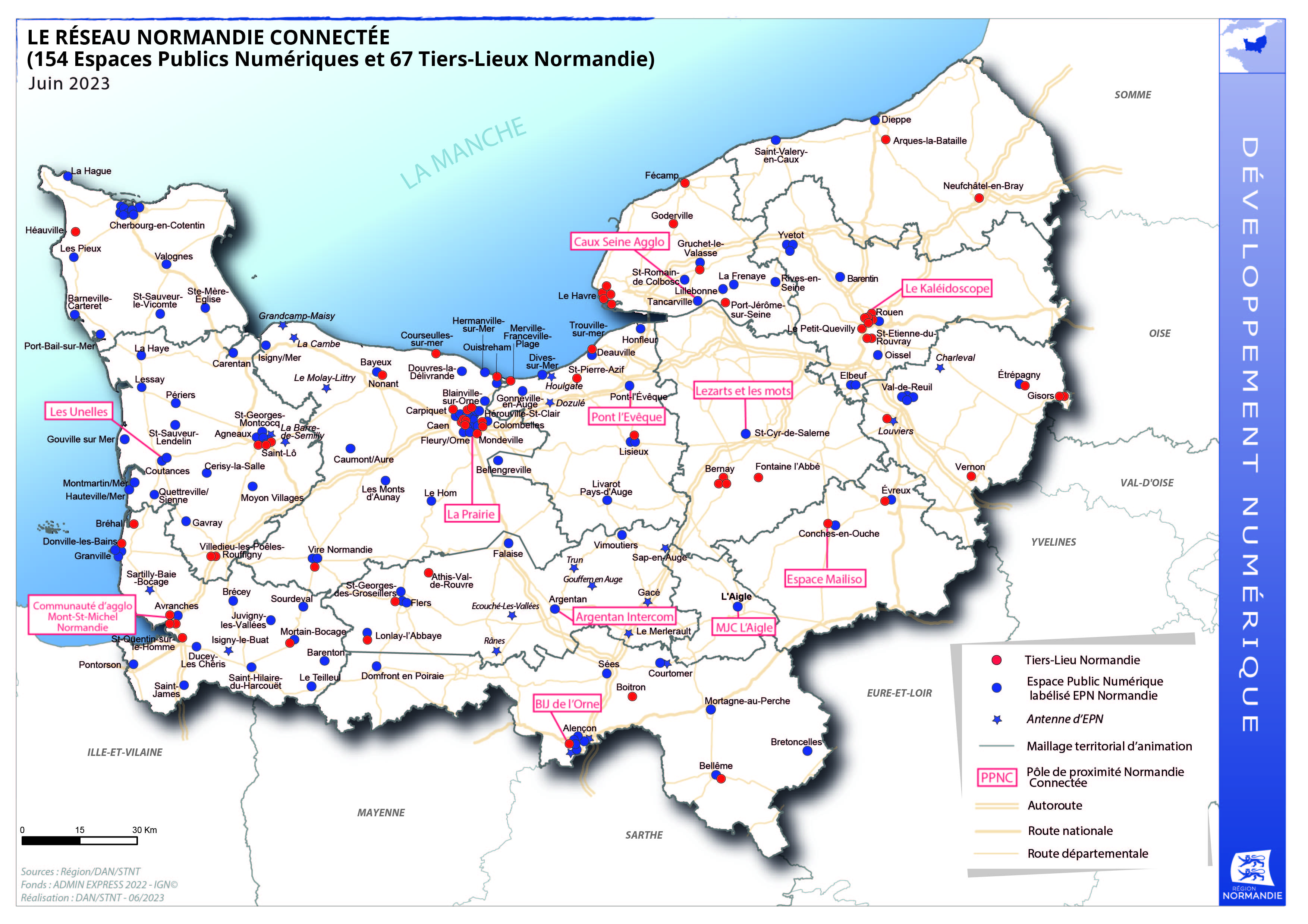 Carte des Pôles de proximité